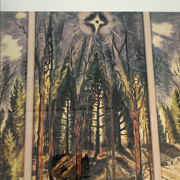Glory To God 11”x14” Watercolor print by Charles Ephraim Burchfield and Frame - Picture 10 of 10
